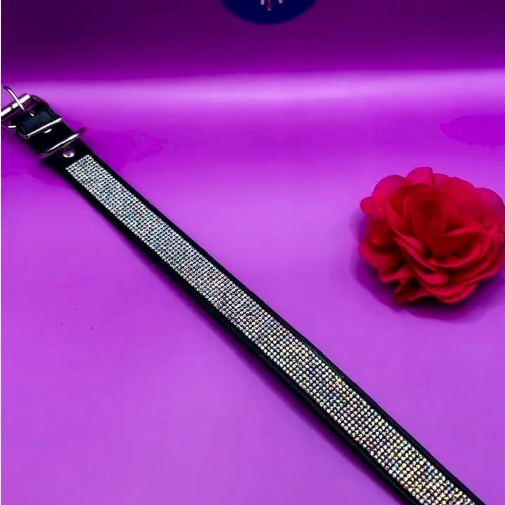‘FAIRYDUST’ Tiny Gem Luxury Leather Collar